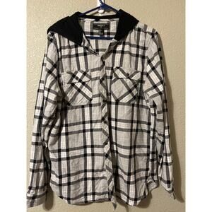 Forever 21 men’s flannel hoodie size large